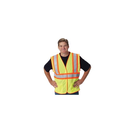 Pip CLASS 2 TREATED POLY, MESHVEST H&L CLOSURE 2 POCKET, PK 50 305-MVFRLY-L/XL
